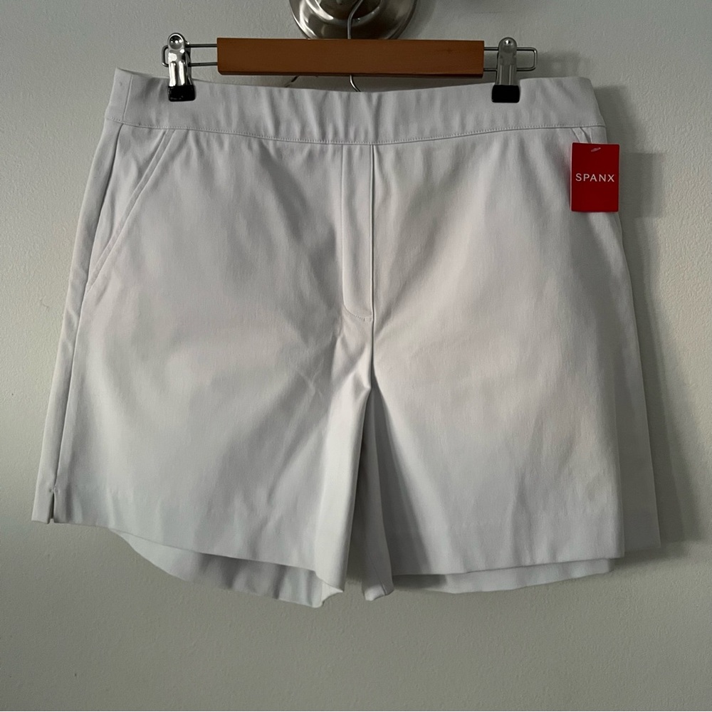 SPANX High Waist Women's White Shorts Sz L - Picture 4 of 16